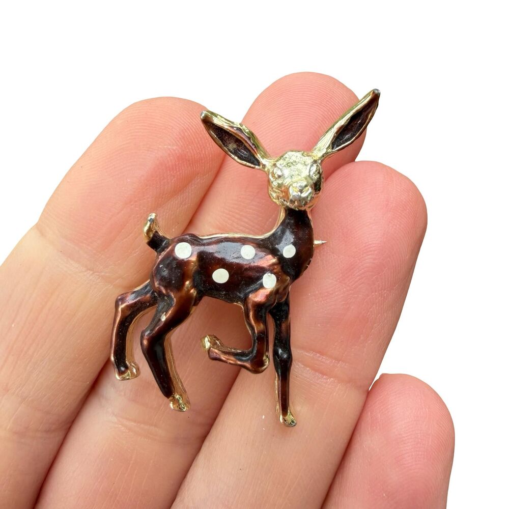 Vintage Jewelry Fawn Brooch Deer Pin